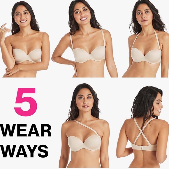 MAIDENFORM tan strapless padded underwire size 32B style 09417 NWT - Picture 6 of 7